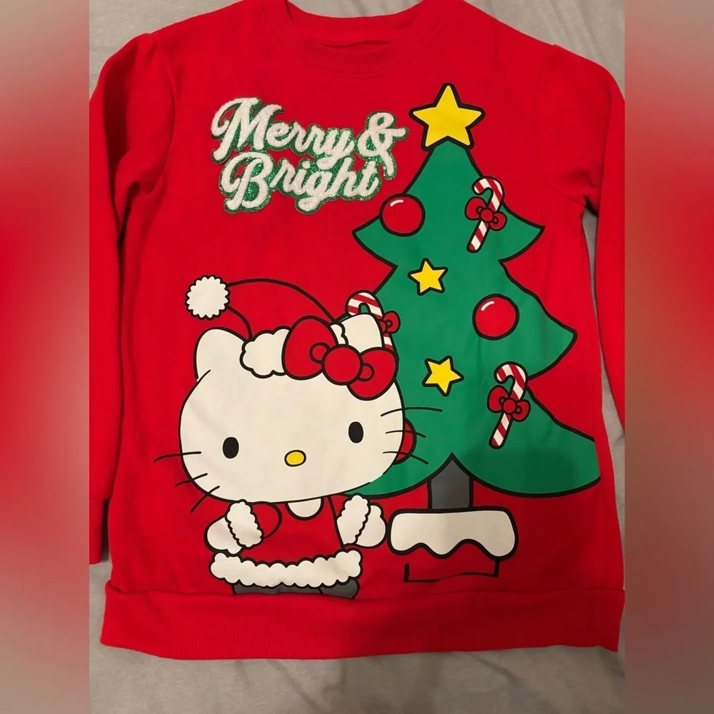 Hello Kitty Christmas sweatshirt Girls L